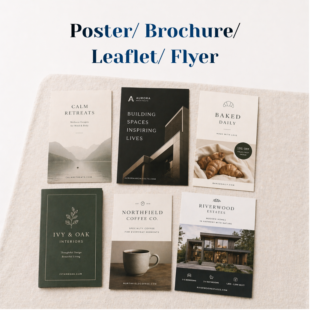Poster / Brochure / Leaflet / Flyer (Design & Printing)