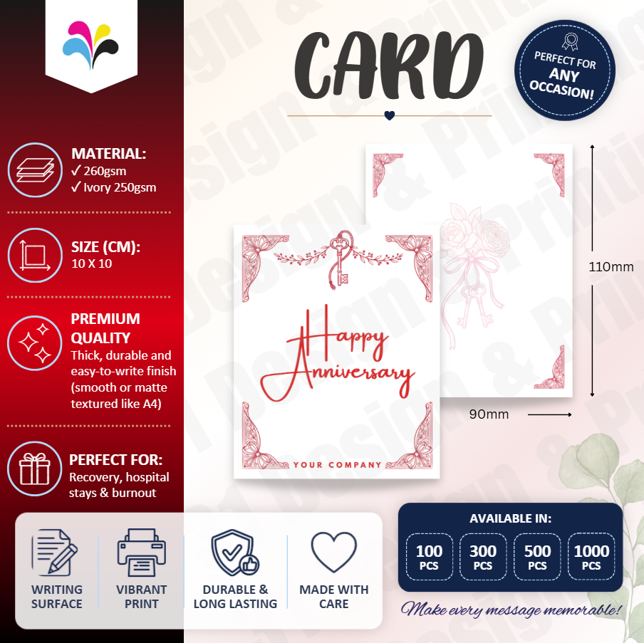 Custom Anniversary Card (Lace)