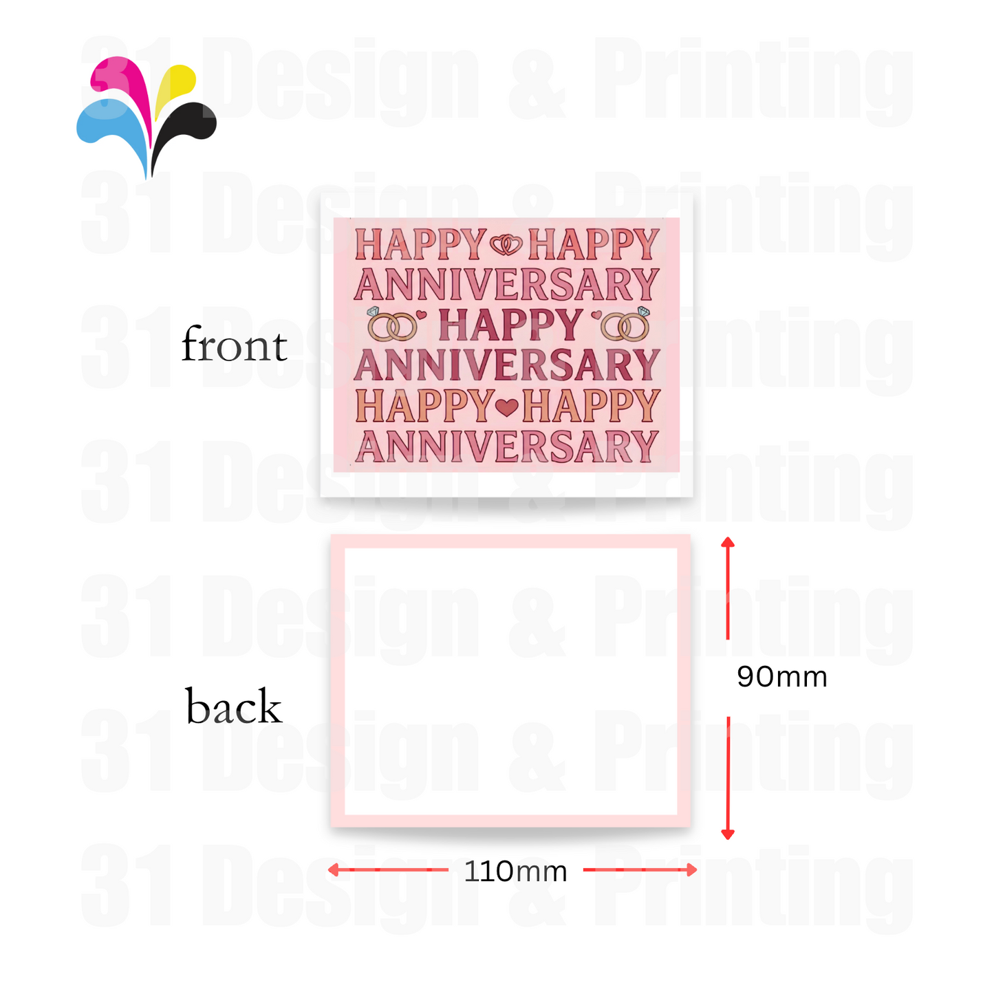 Custom Anniversary Card (Words)