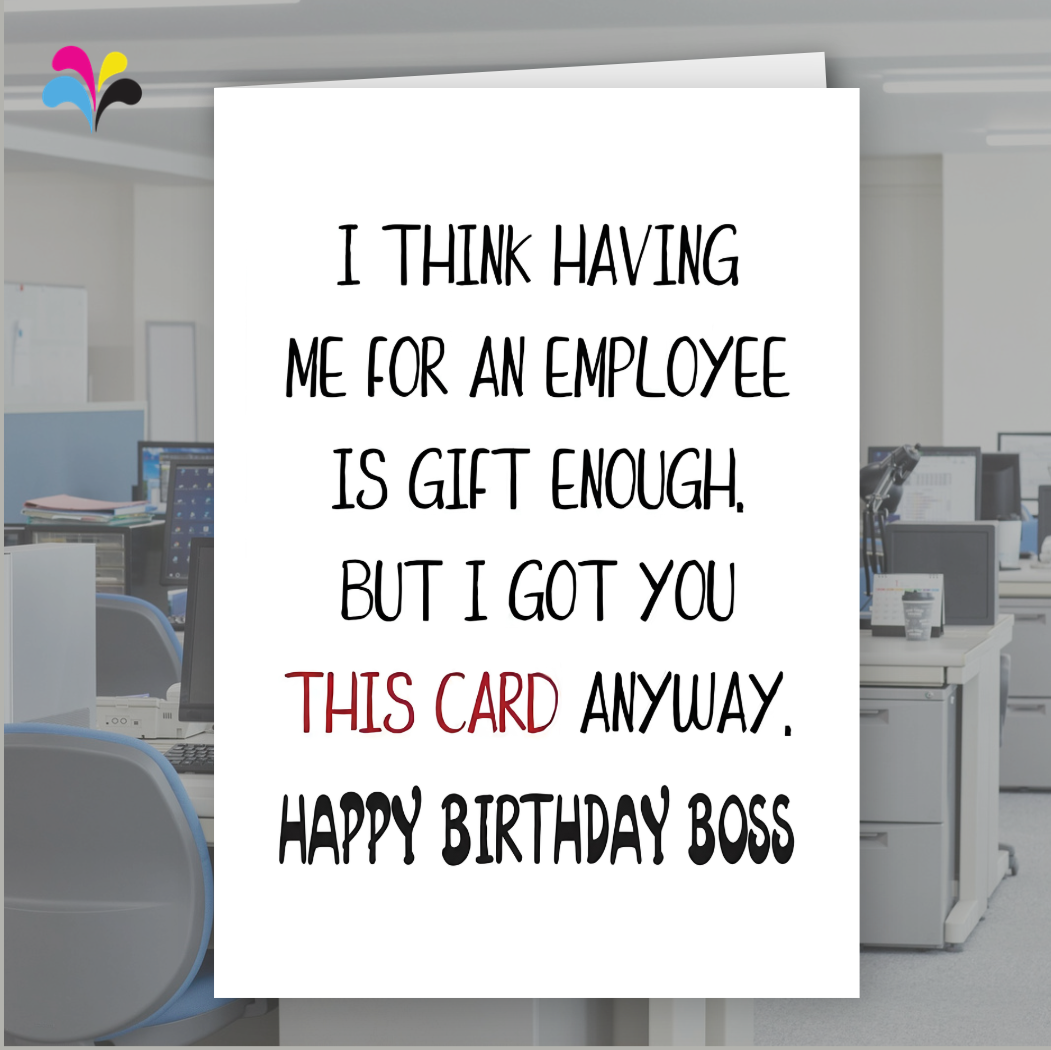 Cheeky Boss Birthday Card