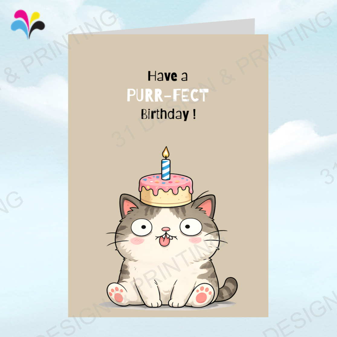 Cat Puns Birthday Card