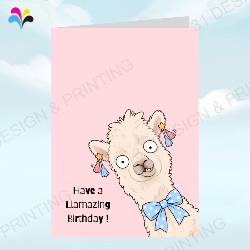 Llama Puns Birthday Card