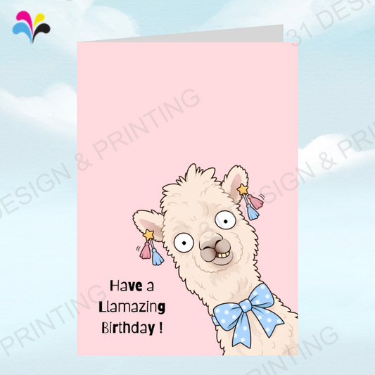 Llama Puns Birthday Card