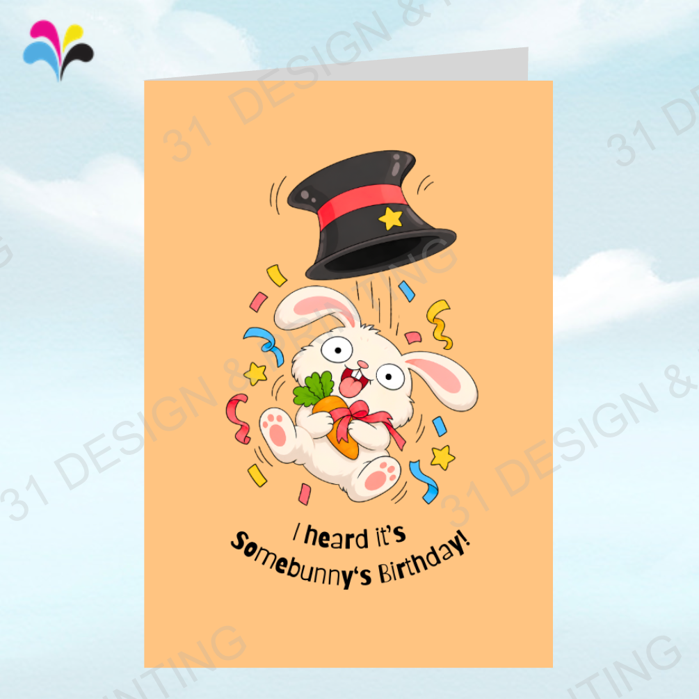 Rabbit Puns Birthday Card
