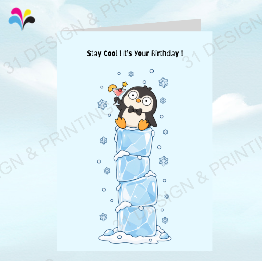 Penguin Puns Birthday Card