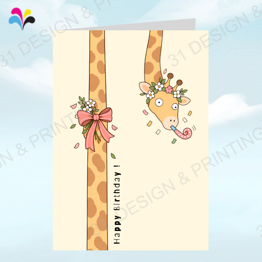 Giraffe Puns Birthday Card