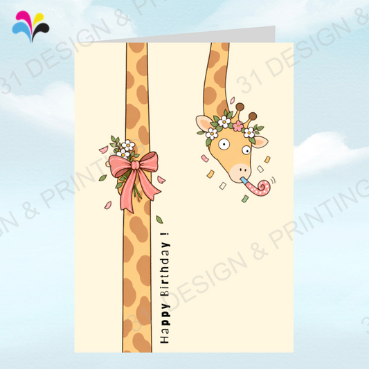 Giraffe Puns Birthday Card