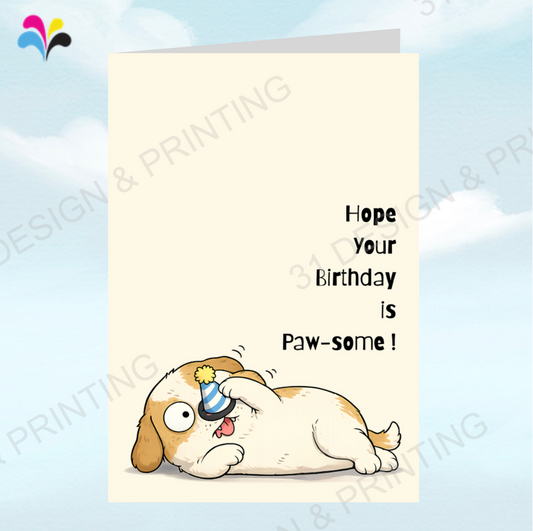 Dog Puns Birthday Card
