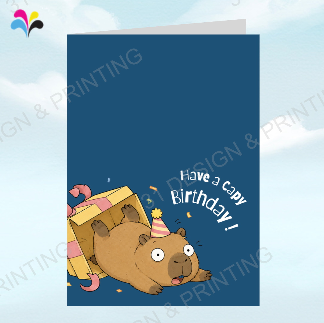 Capybara Puns Birthday Card