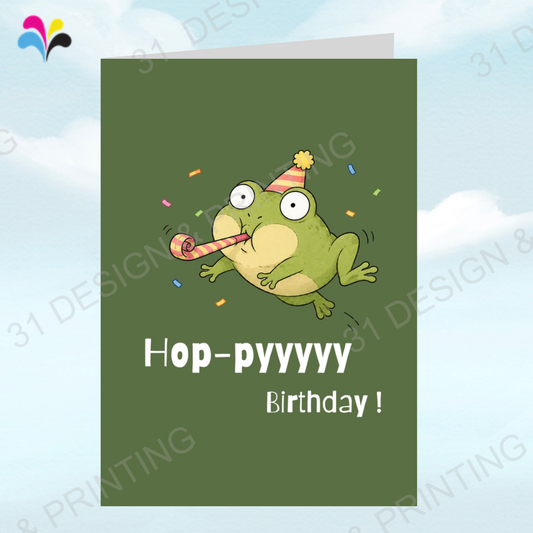 Frog Puns Birthday Card