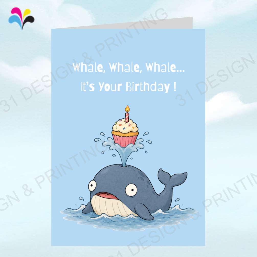 Whale Puns Birthday Card