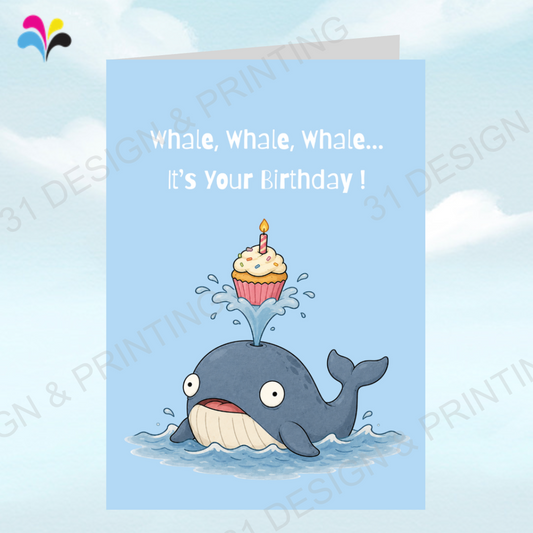 Whale Puns Birthday Card