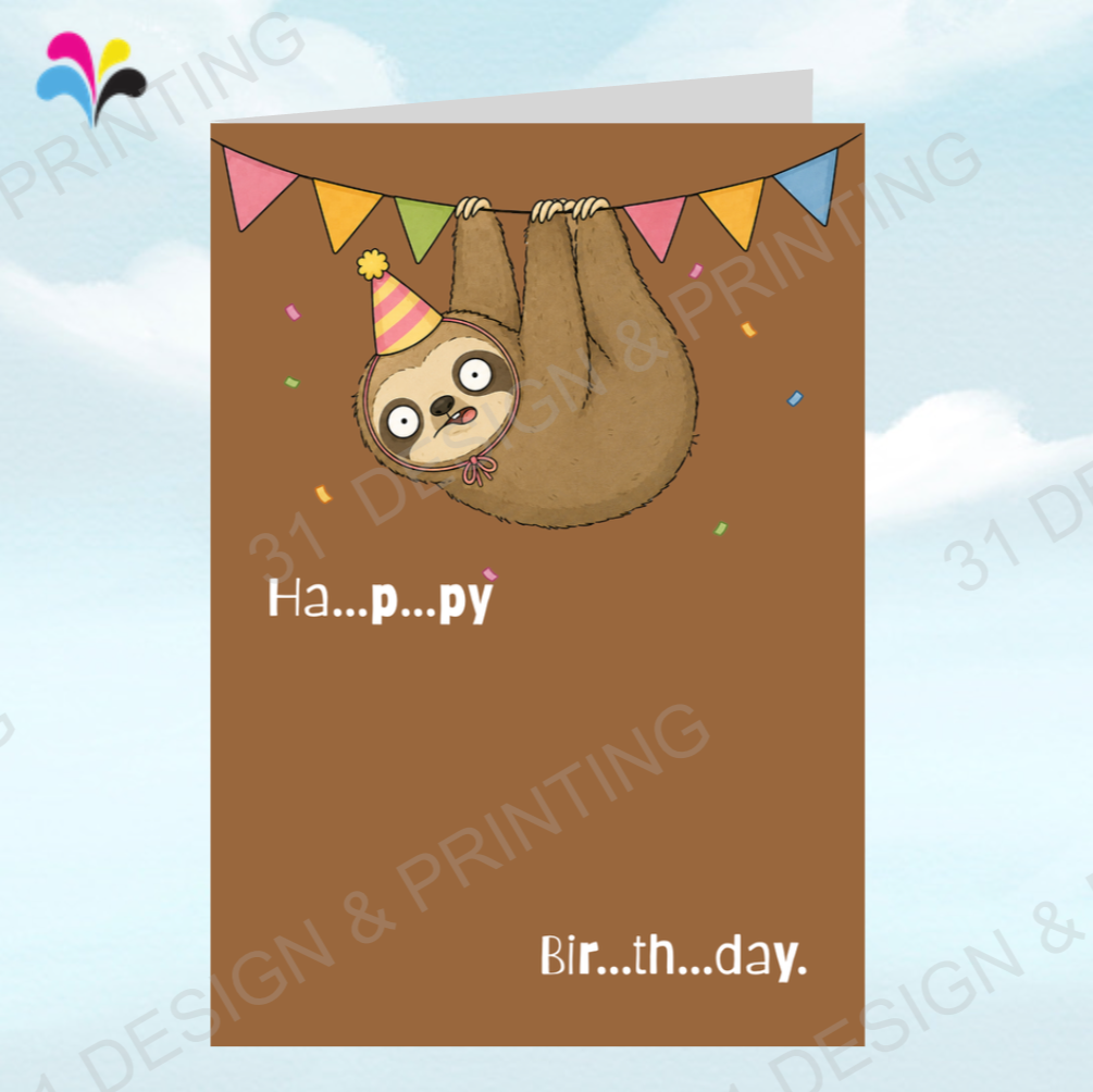 Sloth Puns Birthday Card