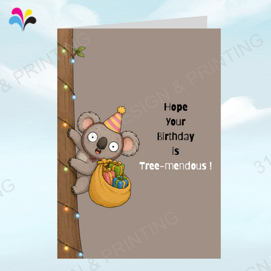 Koala Puns Birthday Card