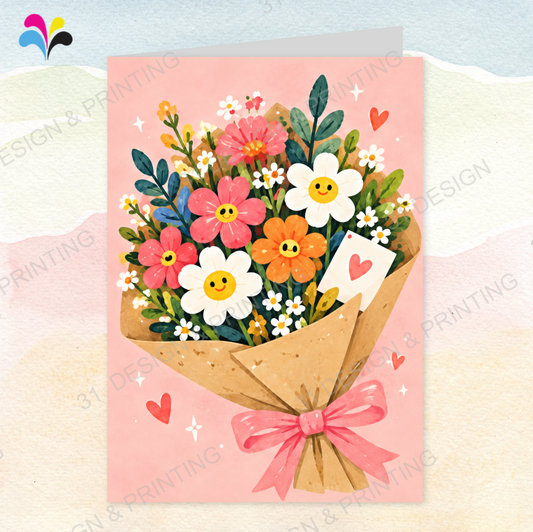 Flower Bouquet Birthday Card