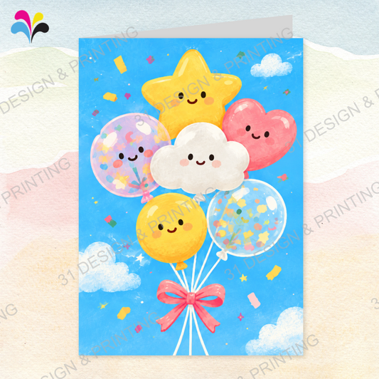 Balloons Birthday Card