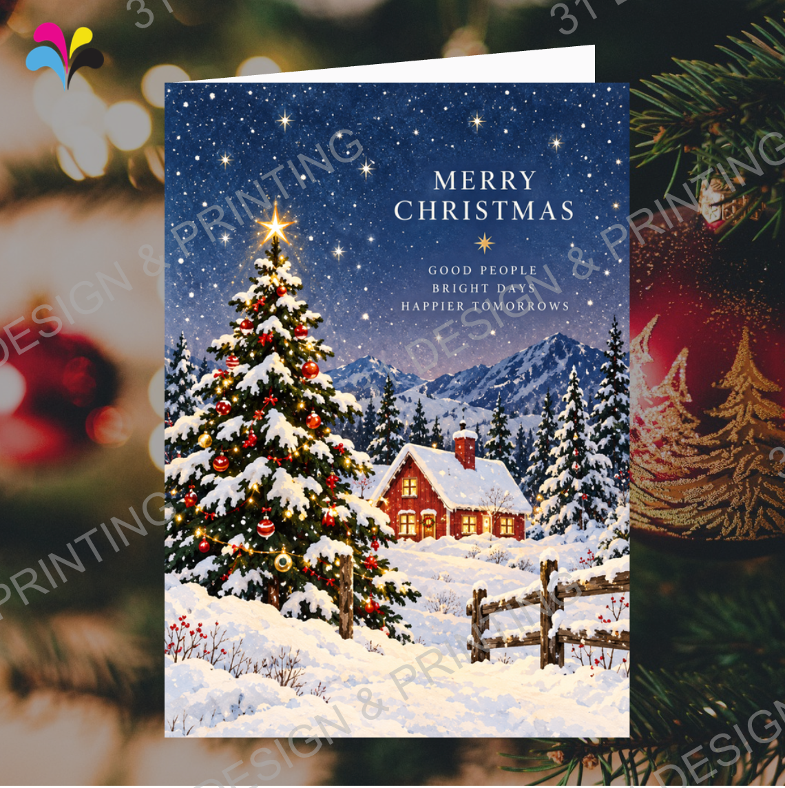 Christmas Cottage Card