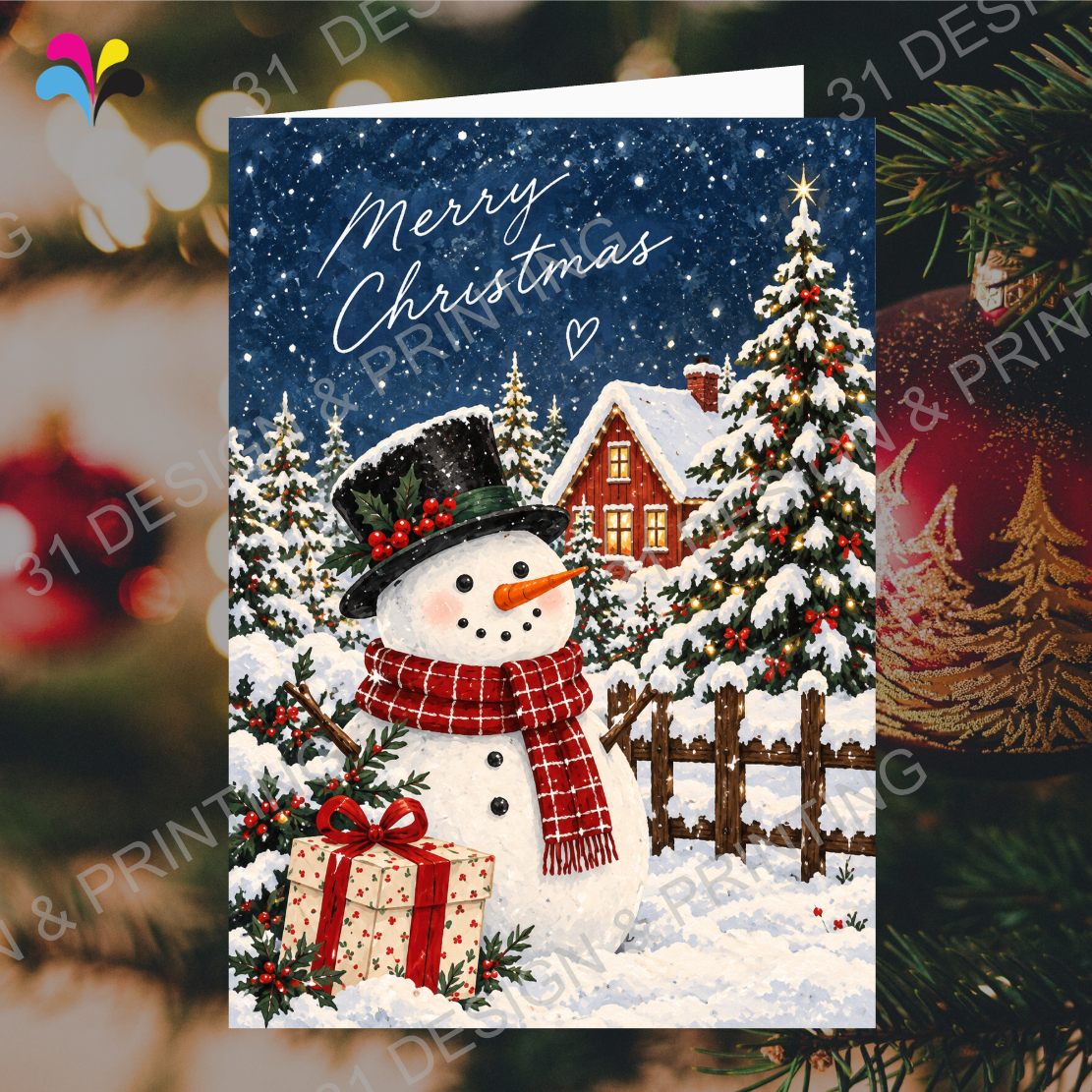 Christmas Snowman Card