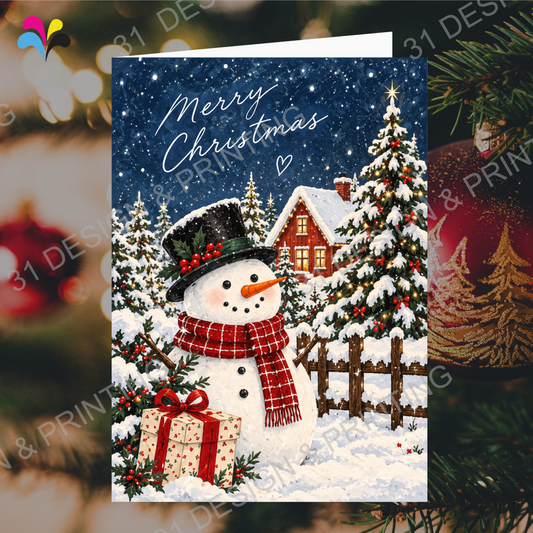 Christmas Snowman Card