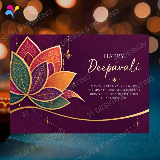 Lotus Deepavali Card