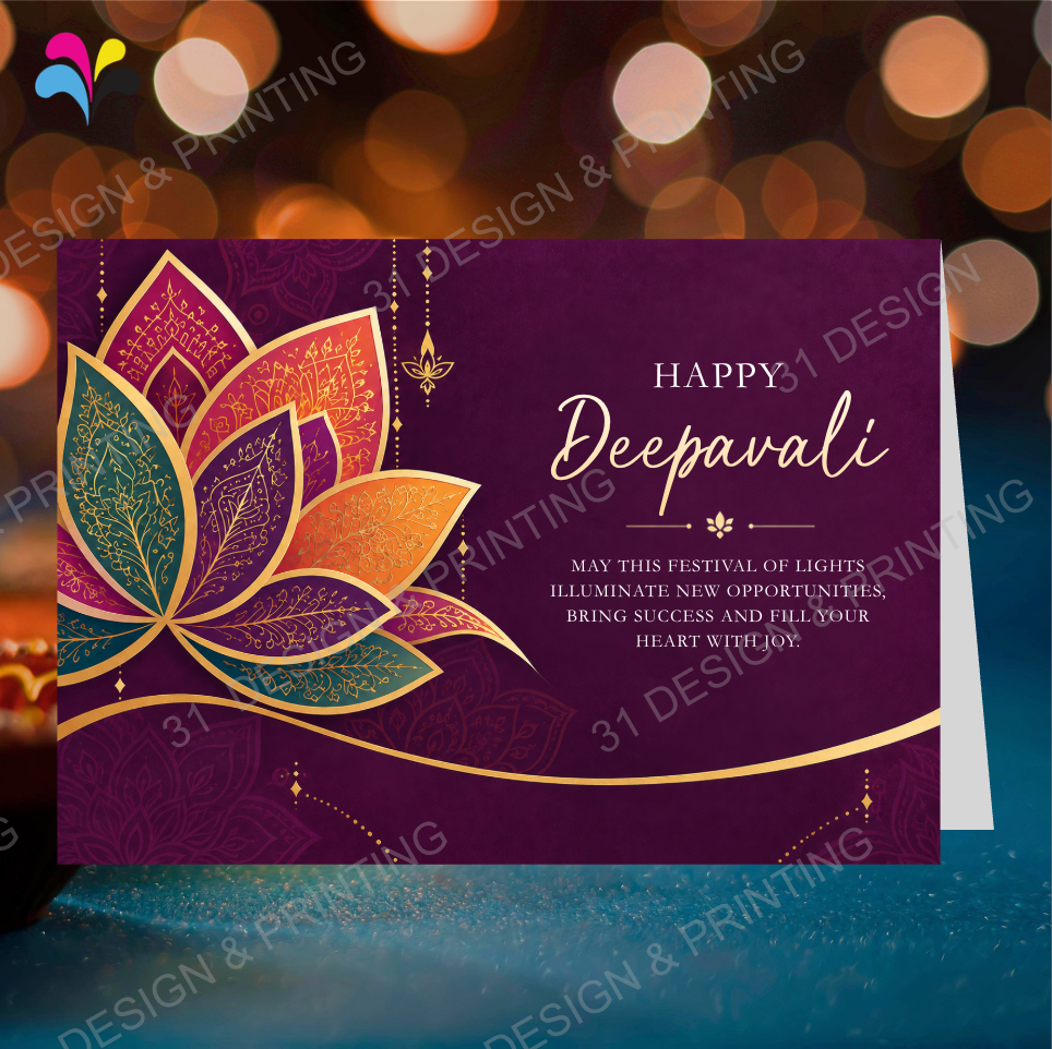 Lotus Deepavali Card