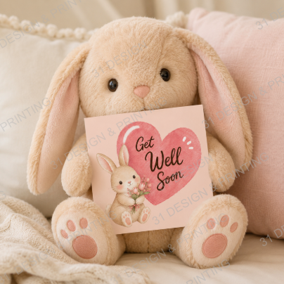 Rabbit Get Well Soon Card