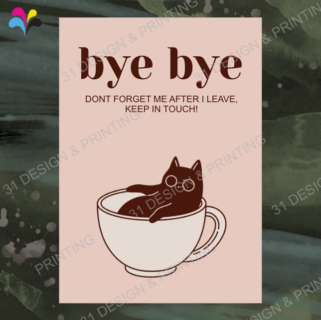 Bye Bye Farewell Card