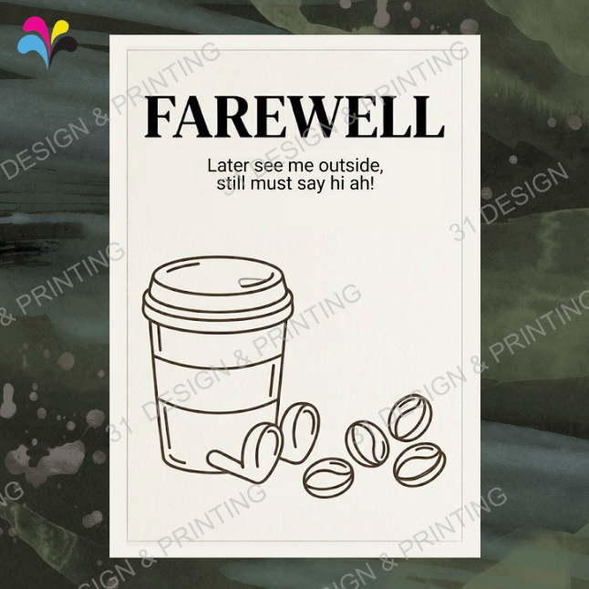 Coffee Farewell Card