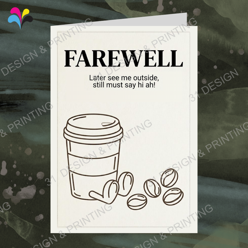 Coffee Farewell Card