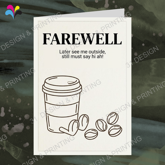 Coffee Farewell Card