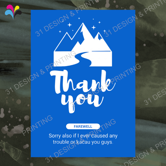 Thank You Farewell Card