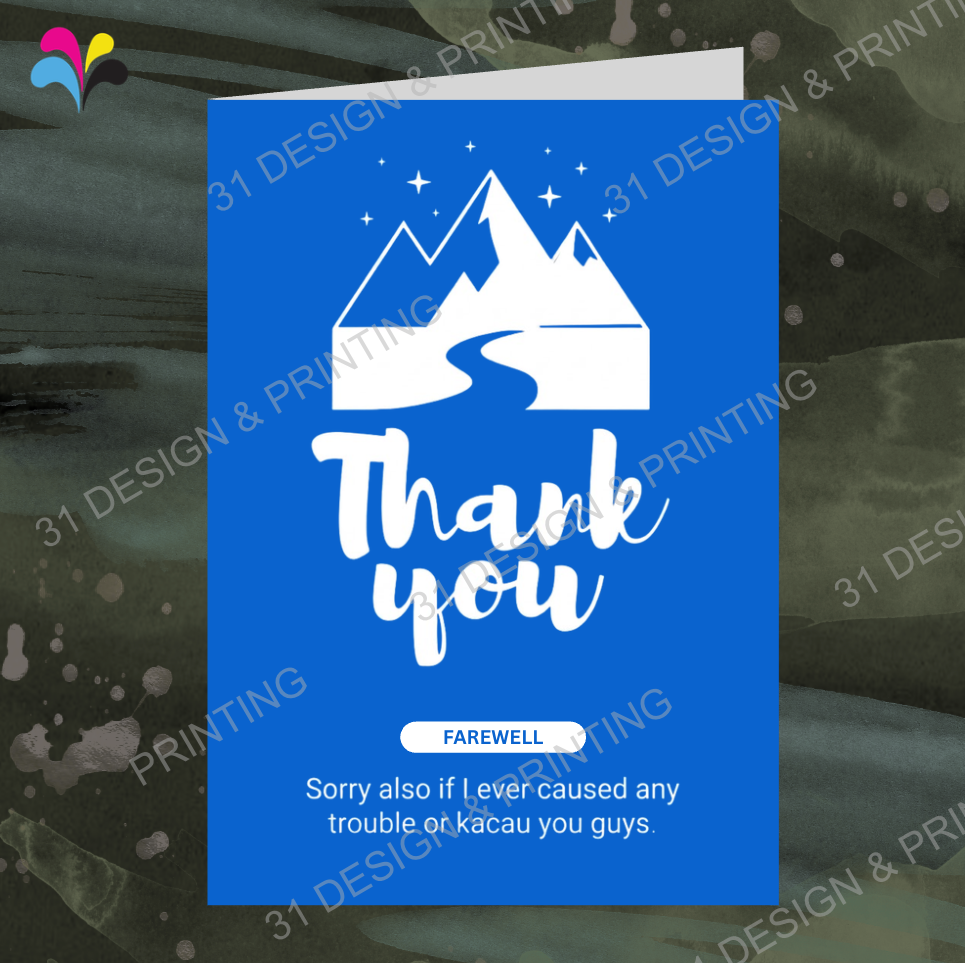 Thank You Farewell Card