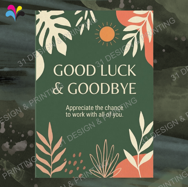 Goodluck & Goodbye Farewell Card
