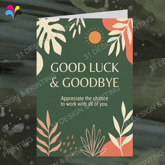 Goodluck & Goodbye Farewell Card