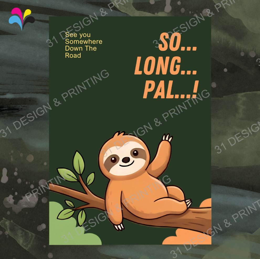 So Long Pal Farewell Card