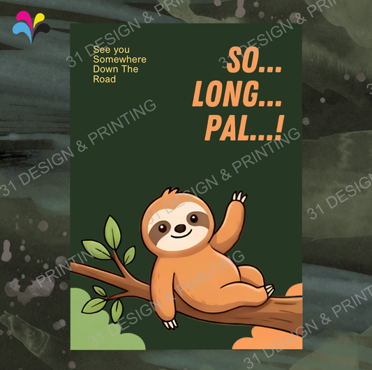 So Long Pal Farewell Card