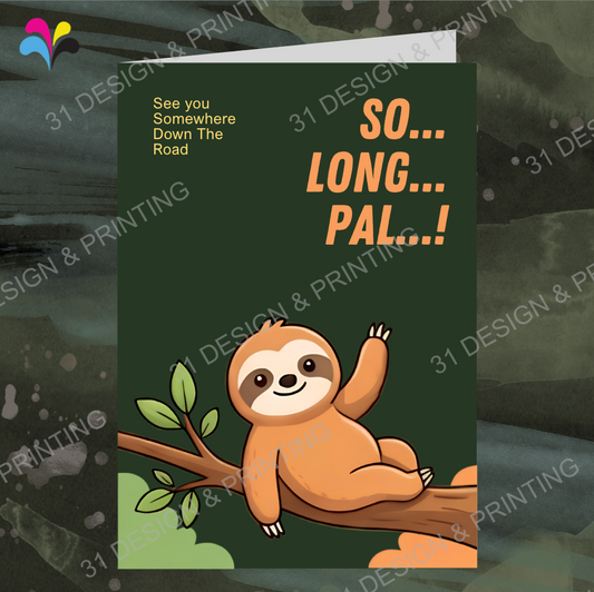 So Long Pal Farewell Card
