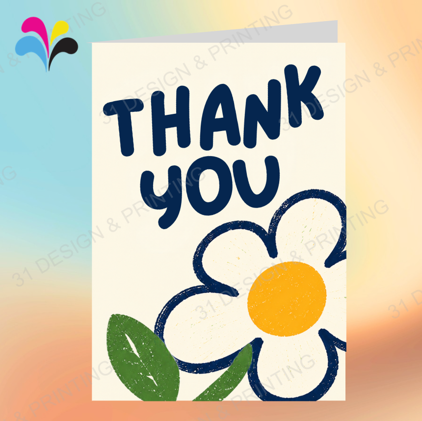 Flower Ins Thank You Card