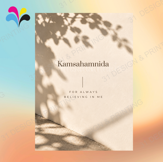 Kamsahamnida Ins Thank You Card