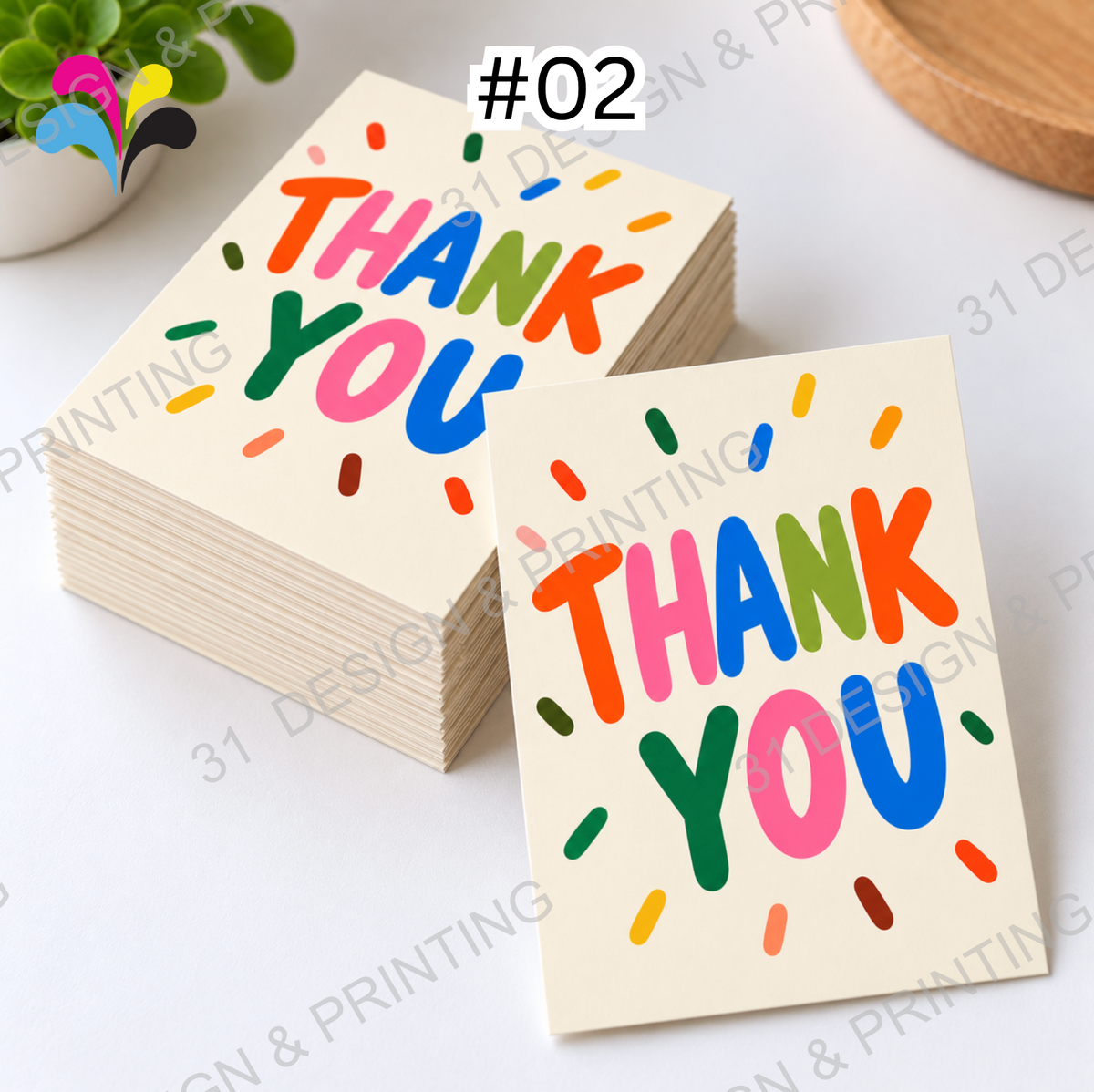 20pcs Bundle Thank You Card