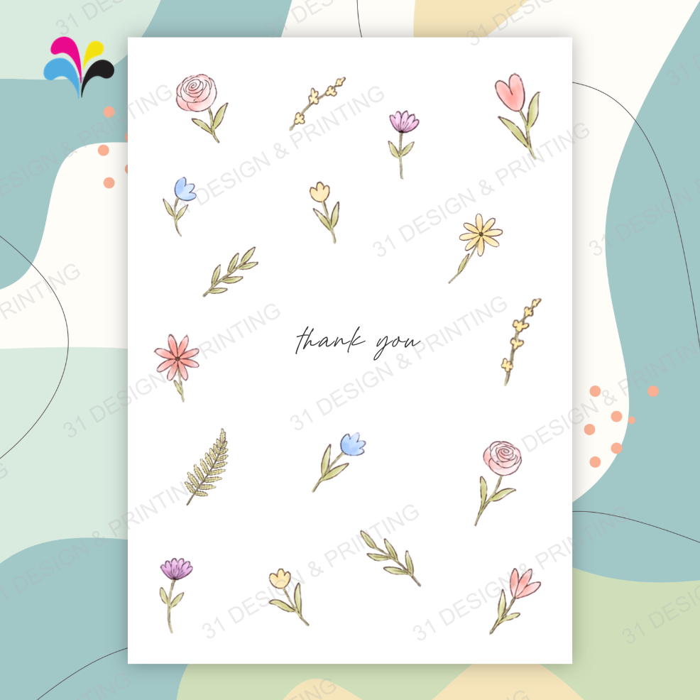 Flower Thank You Card