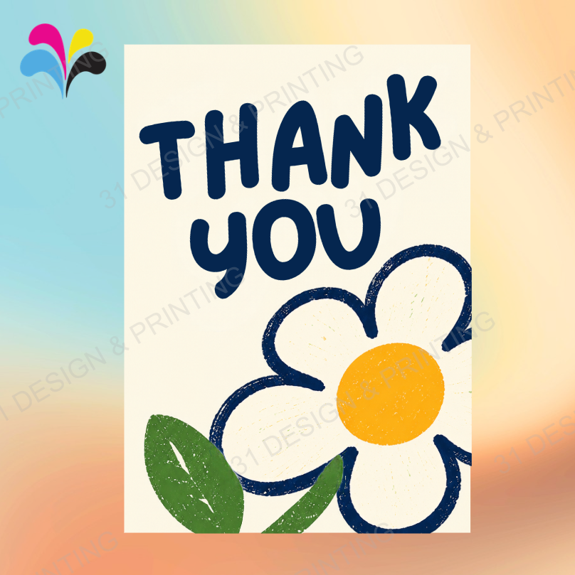 Flower Ins Thank You Card