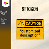 Customise Caution Label Sticker