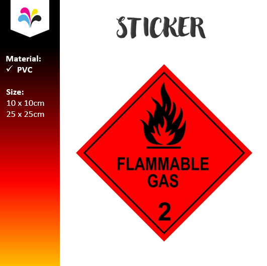 DG Label Class 2 Flammable Gas Sticker