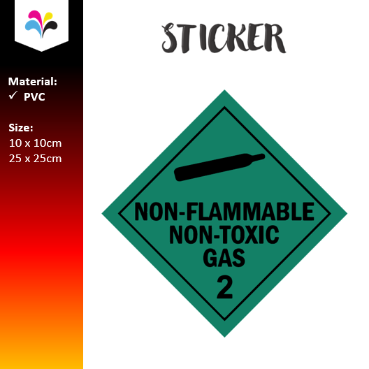DG Label Class 2 Non-Flammable Non-Toxic Gas Sticker