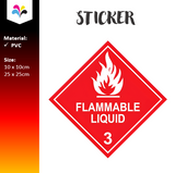 DG Label Class 3 Flammable Liquid Sticker