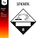 DG Label Class 8 Sticker