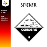 DG Label Class 8 Corrosive Sticker