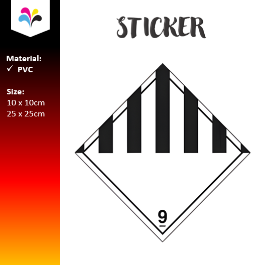 DG Label Class 9 Sticker