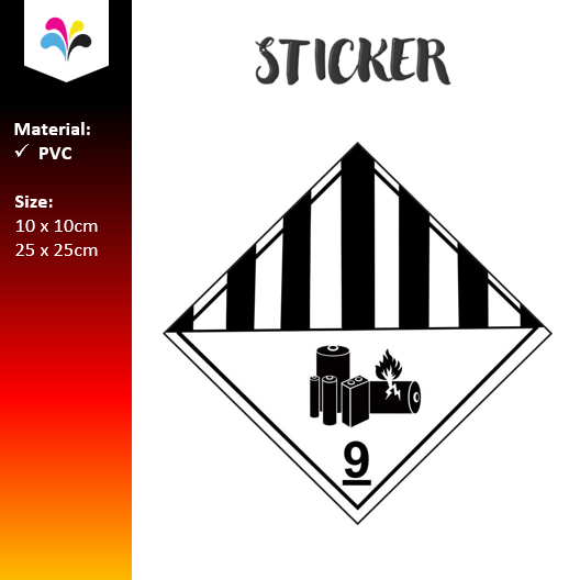 DG Label Class 9 Lithium Battery Sticker